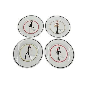 Santa Barbara Ceramics "The Girls" Dessert Plates - 8.5" Diameter